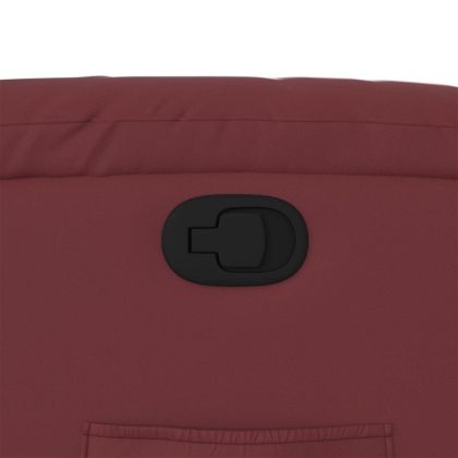 Реклайнер стол, виненочервен, изкуствена кожа