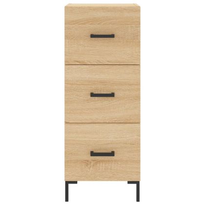 Сайдборд, дъб сонома, 34,5x34x90 см, инженерно дърво