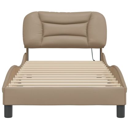 Рамка за легло с LED без матрак Hvar, капучино, 80x200 см