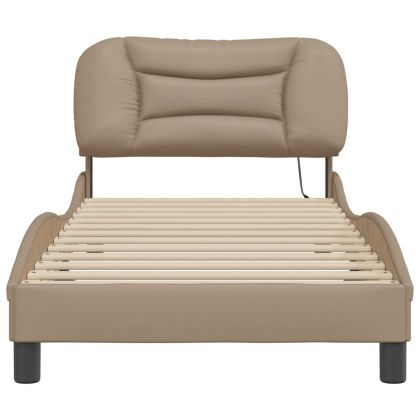 Рамка за легло с LED без матрак Hvar, капучино, 90x190 см