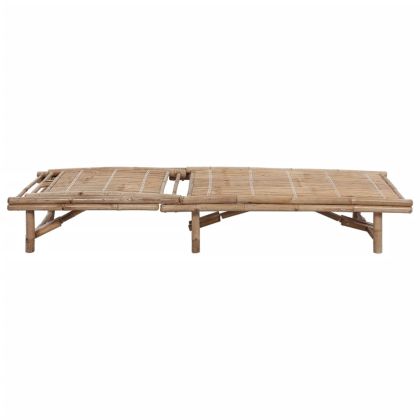 Градински шезлонг с шалте, бамбук