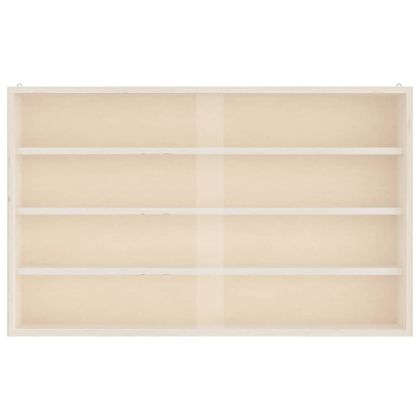 Дървена колекционерска витрина с врати 60x8,5x37 см