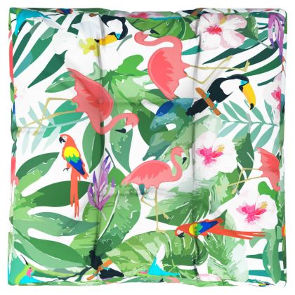 Палетна възглавница, многоцветна, 80x80x12 см, текстил