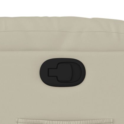 Изправящ реклайнер стол, кремав, изкуствена кожа