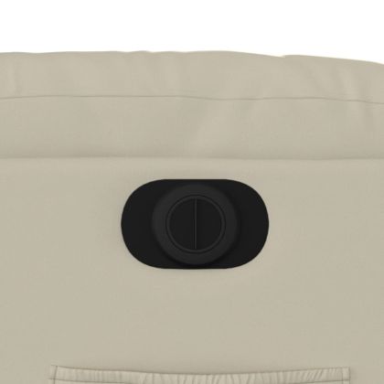 Електрически наклоняем стол, кремав, изкуствена кожа