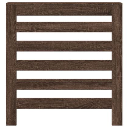 Капак за радиатор, кафяв дъб, 78x20x82 см, инженерно дърво