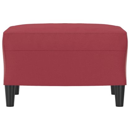 Табуретка, виненочервена, 60x50x41 см, изкуствена кожа