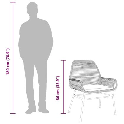 Градински комплект с възглавници 9 части сив полиратан стъкло