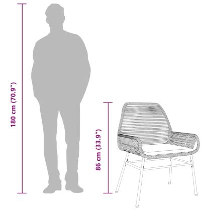 Градински комплект с възглавници 5 части кафяв полиратан стъкло