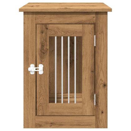 Клетка за куче мебел, дъб артизан, 45x62x59 см, инженерно дърво