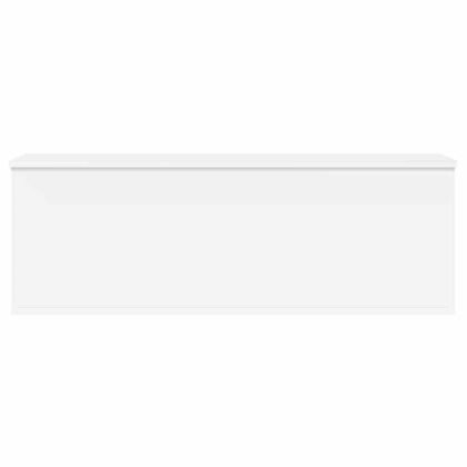 Кутия за съхранение, бяла, 102x35x35 см, инженерна дървесина