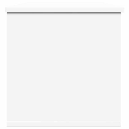 Кутия за съхранение, бяла, 102x35x35 см, инженерна дървесина