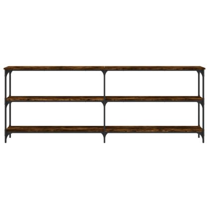 Конзолна маса, опушен дъб, 200x29x75 см, инженерно дърво