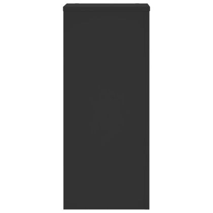 Стойки за растения 2 бр черни 30x30x70 см инженерно дърво