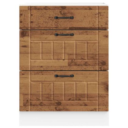 Кухненски шкаф Lucca, старо дърво, инженерно дърво