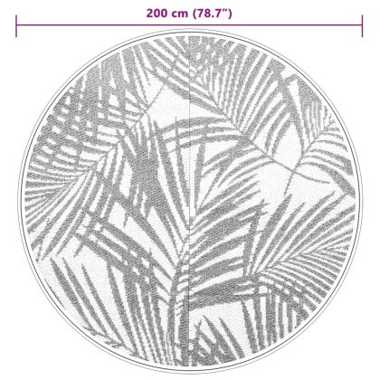 Килим за открито, ARAKIL зелено, Ø200 см, PP