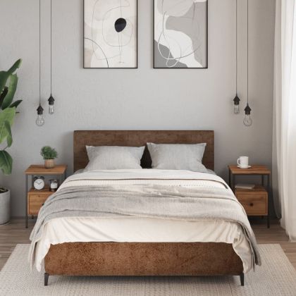 Нощни шкафчета, 2 бр дъб артизан 34x36x50 см инженерно дърво