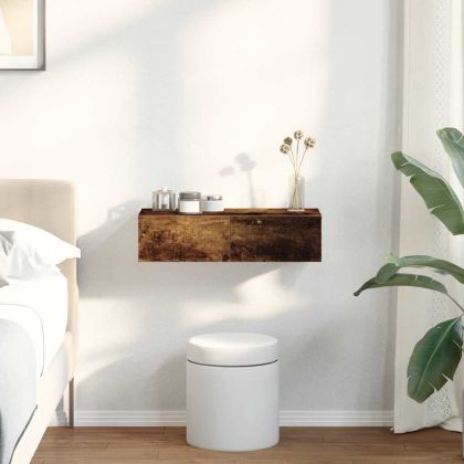 Стенен рафт с чекмеджета 60x26,5x15 см инженерно дърво