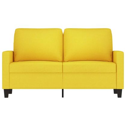 2-местен диван, светложълт, 120 см, плат