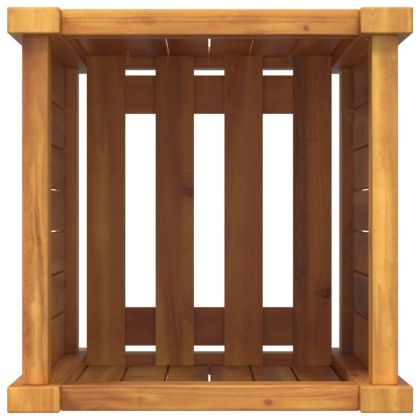 Градинска кашпа с вложка 31x31x50 см масивна акация