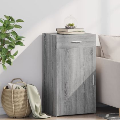 Сайдборд, сив сонома, 50x42,5x93 см, инженерно дърво