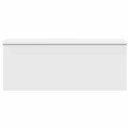 Кутия за съхранение, бяла, 90x35x35 см, инженерна дървесина