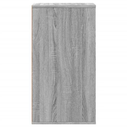 Ъглов скрин с чекмеджета сив сонома 40x41x76 см инженерно дърво