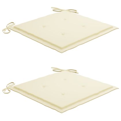 Градински столове с възглавници, 2 бр, акация масив и стомана