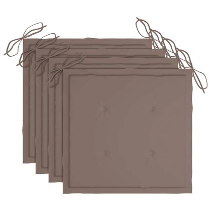 Градински столове 4 бр с възглавници масивно акациево дърво