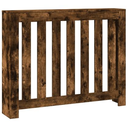 Капак за радиатор, опушен дъб, 104x20x82 см, инженерно дърво