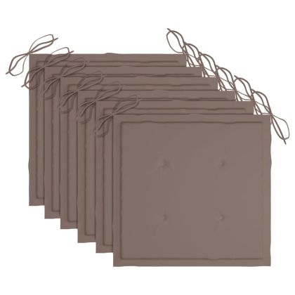 Градински столове 6 бр с възглавници масивно акациево дърво