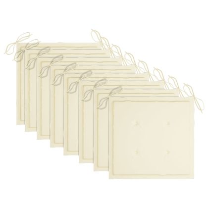 Градински столове 8 бр с възглавници масивно акациево дърво