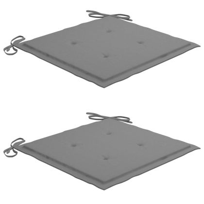 Градински столове с възглавници, 2 бр, акация масив и стомана