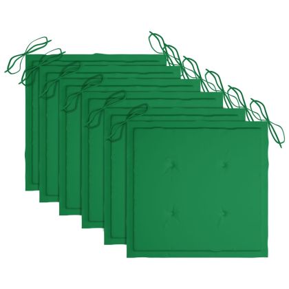 Градински столове, 6 бр, с възглавници, тиково дърво масив