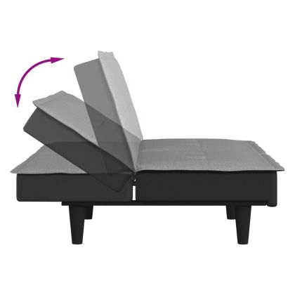 Разтегателно канапе, светлосиво, плат