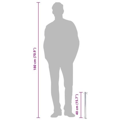 Градинска чешма, 40 см, неръждаема стомана, кръгла колона