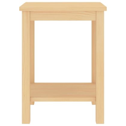 Нощно шкафче, естествен, 35x30x47 см, бор масив