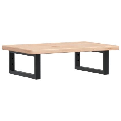 Стенен рафт за мивка, стомана и масивно дърво дъб