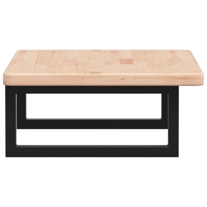 Стенен рафт за мивка, стомана и масивно дърво дъб