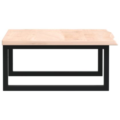 Стенен рафт за мивка, стомана и масивно дърво дъб