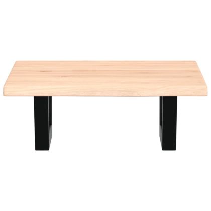 Стенен рафт за мивка, стомана и масивно дърво дъб