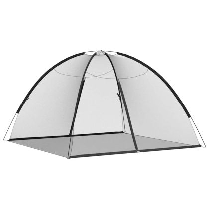 Мрежа против комари Монголия с врати 220 черна 200x200x135 см