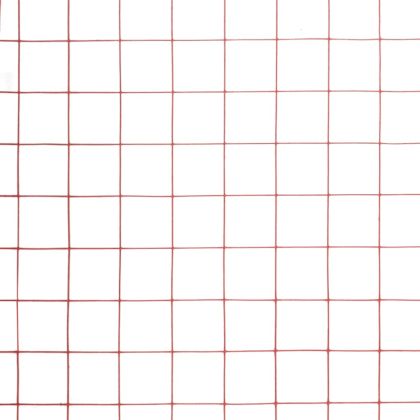 Кокошкарска мрежа, стомана с PVC покритие, 10x0,5 м, червена