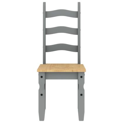 Трапезни столове 2 бр "Corona" сиви 42x47x107 см бор масив