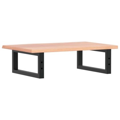 Стенен рафт за мивка, стомана и масивно дърво дъб