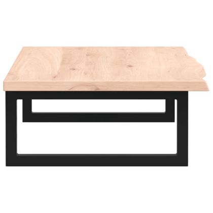 Стенен рафт за мивка, стомана и масивно дърво дъб