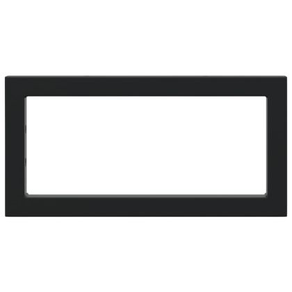 Рафтови скоби за мивка, 2 бр, черен, правоъгълни, стомана