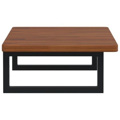 Стенен рафт за мивка, стомана и масивно дърво дъб