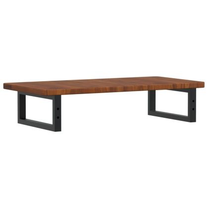 Стенен рафт за мивка, стомана и масивно дърво дъб