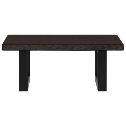 Стенен рафт за мивка, стомана и масивно дърво дъб